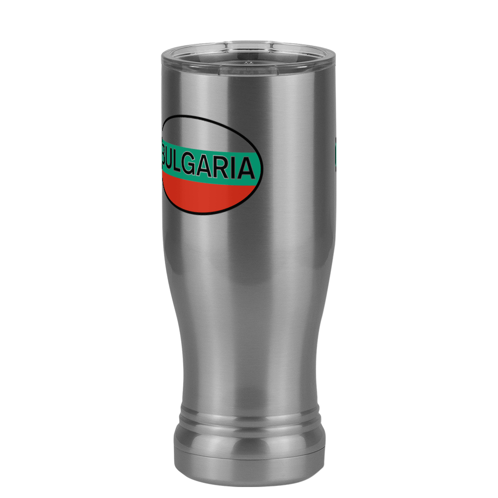 Euro Oval Pilsner Tumbler (14 oz) - Bulgaria - Front Left View
