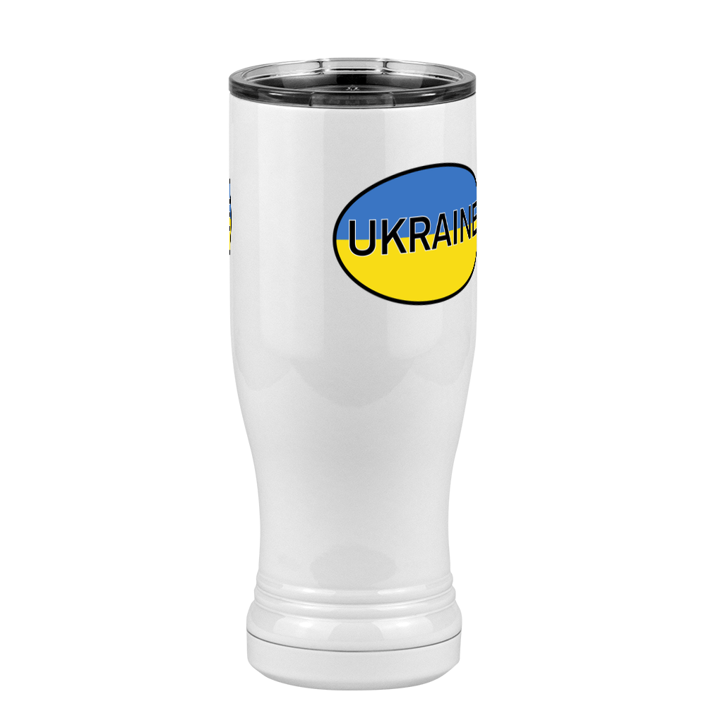 Euro Oval Pilsner Tumbler (14 oz) - Ukraine - Front Right View