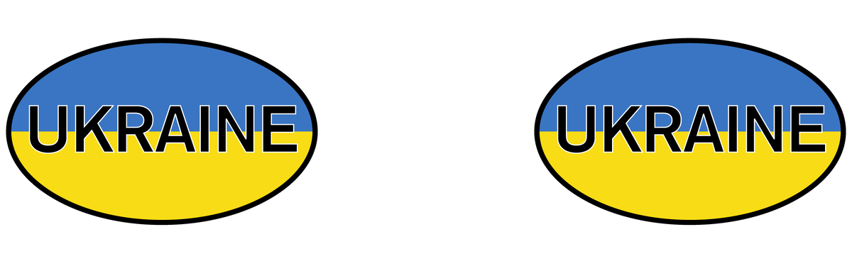 Euro Oval Pilsner Tumbler (14 oz) - Ukraine - Graphic View