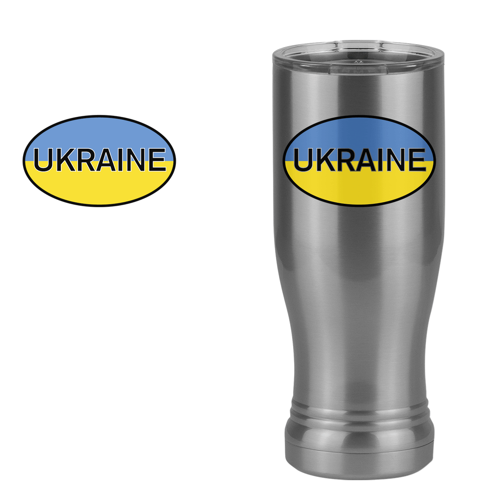 Euro Oval Pilsner Tumbler (14 oz) - Ukraine - Design View