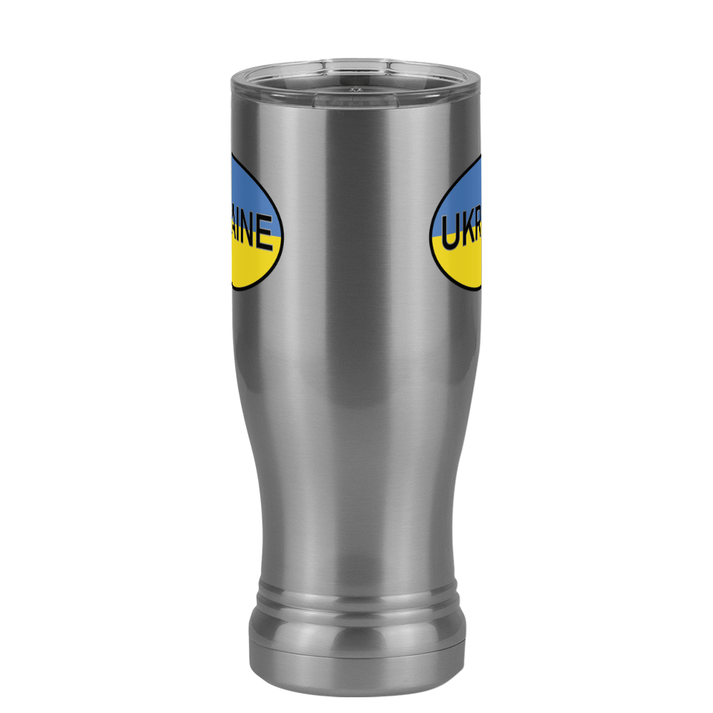 Euro Oval Pilsner Tumbler (14 oz) - Ukraine - Front View