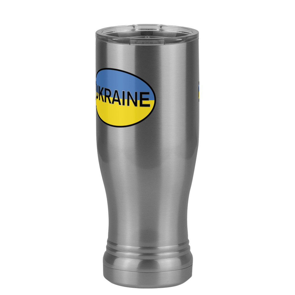 Euro Oval Pilsner Tumbler (14 oz) - Ukraine - Front Left View