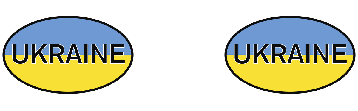 Euro Oval Pilsner Tumbler (14 oz) - Ukraine - Graphic View