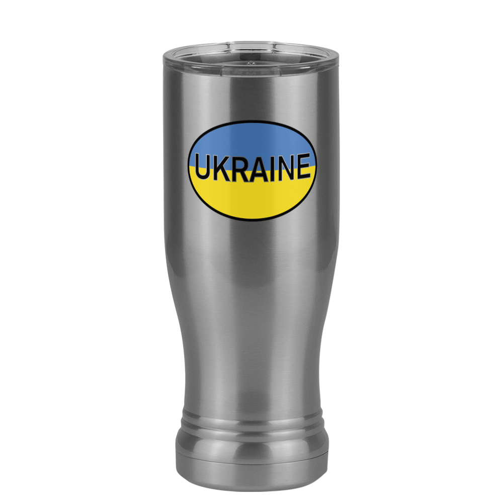 Euro Oval Pilsner Tumbler (14 oz) - Ukraine - Left View