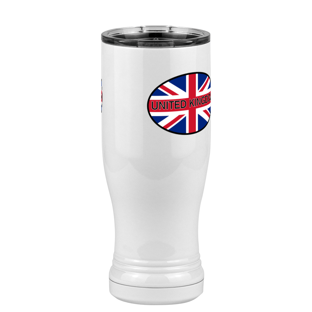 Euro Oval Pilsner Tumbler (14 oz) - United Kingdom - Front Right View