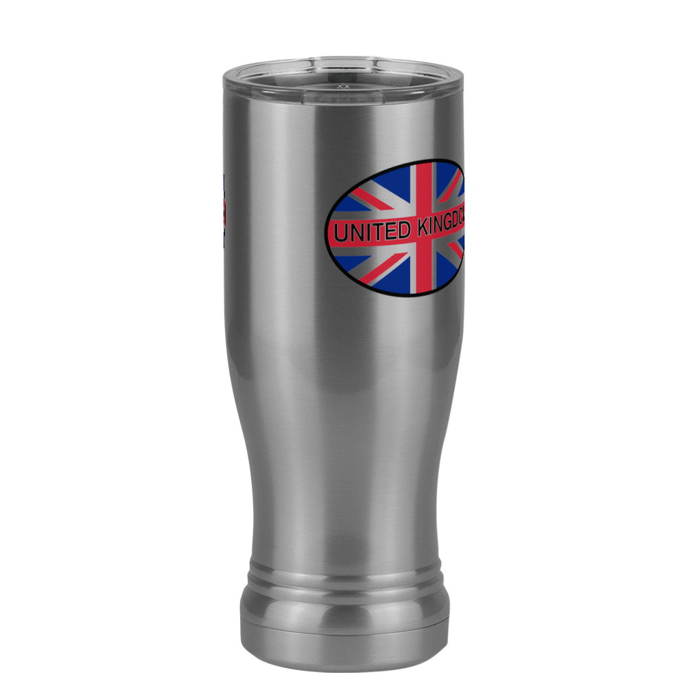 Euro Oval Pilsner Tumbler (14 oz) - United Kingdom - Front Right View
