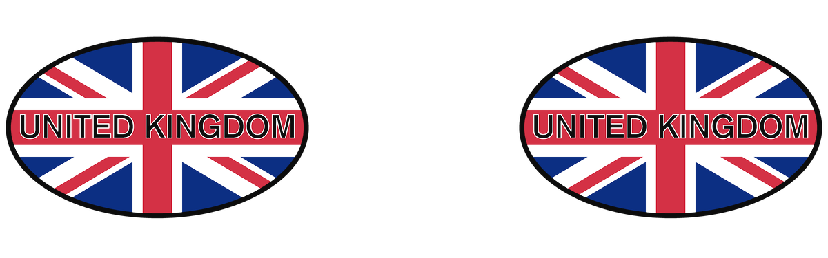 Euro Oval Pilsner Tumbler (14 oz) - United Kingdom - Graphic View