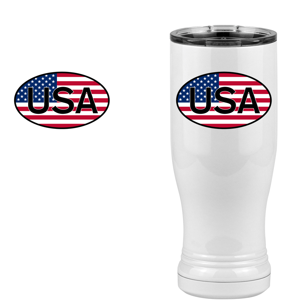 Euro Oval Pilsner Tumbler (14 oz) - United States - Design View