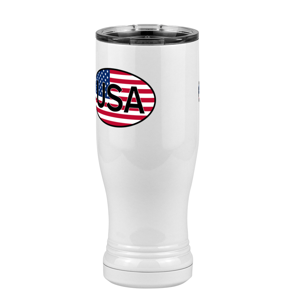 Euro Oval Pilsner Tumbler (14 oz) - United States - Front Left View