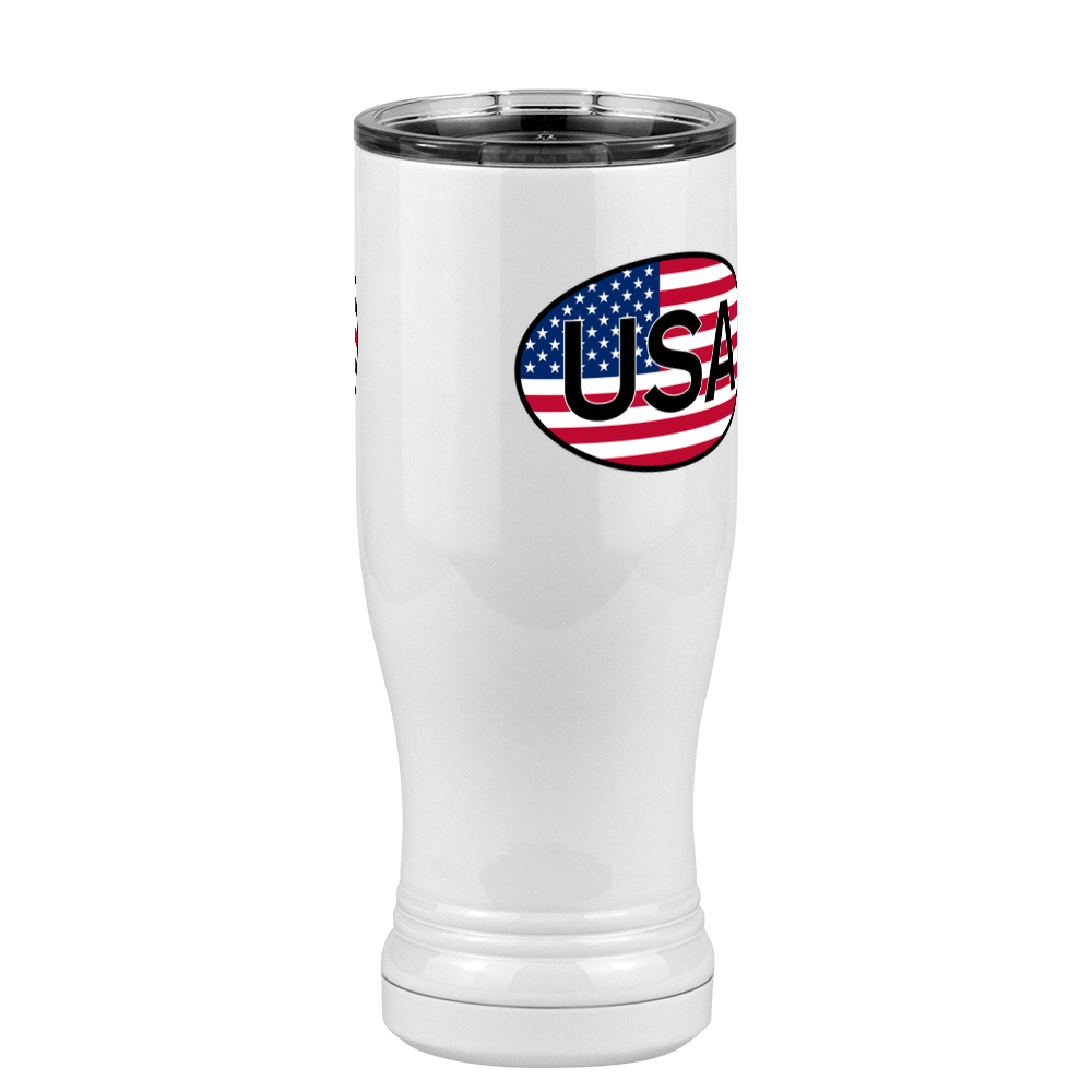 Euro Oval Pilsner Tumbler (14 oz) - United States - Front Right View