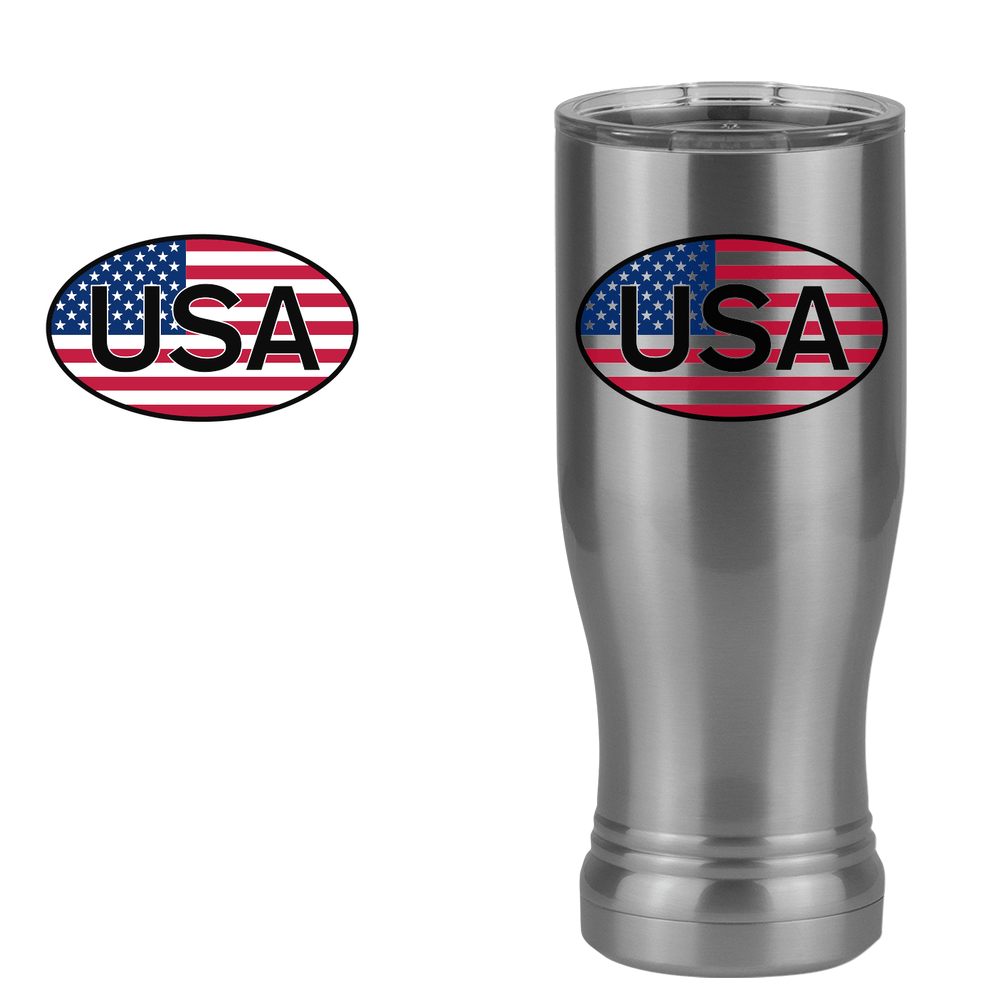 Euro Oval Pilsner Tumbler (14 oz) - United States - Design View