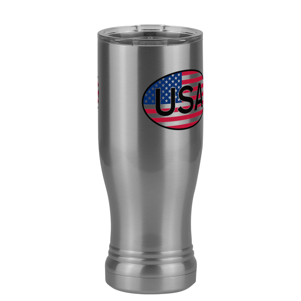 Euro Oval Pilsner Tumbler (14 oz) - United States - Front Right View