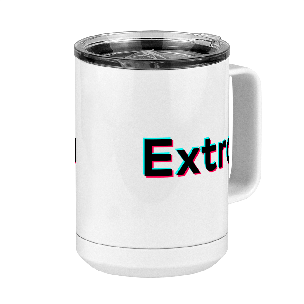 Extra Coffee Mug Tumbler with Handle (15 oz) - TikTok Trends - Front Right View