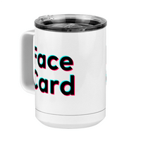 Thumbnail for Face Card Coffee Mug Tumbler with Handle (15 oz) - TikTok Trends - Front Left View