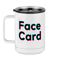 Thumbnail for Face Card Coffee Mug Tumbler with Handle (15 oz) - TikTok Trends - Left View
