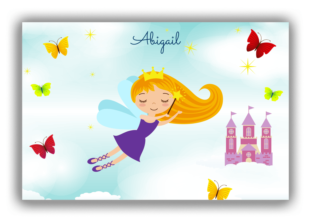 Personalized Fairy Canvas Wrap & Photo Print III - Cloud Castle - Blonde Fairy - Front View