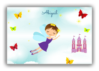 Thumbnail for Personalized Fairy Canvas Wrap & Photo Print III - Cloud Castle - Brunette Fairy - Front View