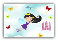 Thumbnail for Personalized Fairy Canvas Wrap & Photo Print III - Cloud Castle - Black Hair Fairy I - Front View