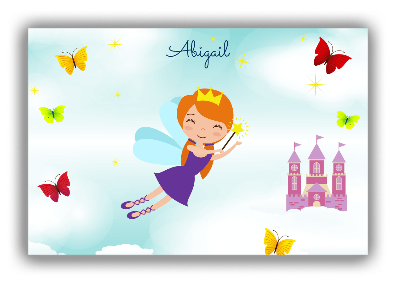 Personalized Fairy Canvas Wrap & Photo Print III - Cloud Castle - Redhead Fairy - Front View