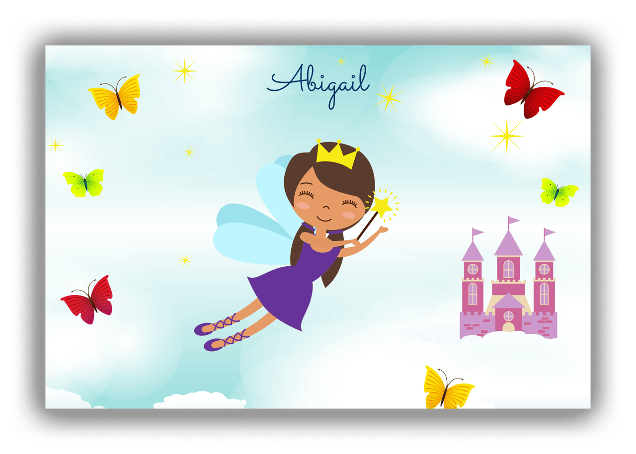 Personalized Fairy Canvas Wrap & Photo Print III - Cloud Castle - Black Fairy I - Front View