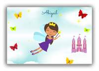 Thumbnail for Personalized Fairy Canvas Wrap & Photo Print III - Cloud Castle - Black Fairy I - Front View