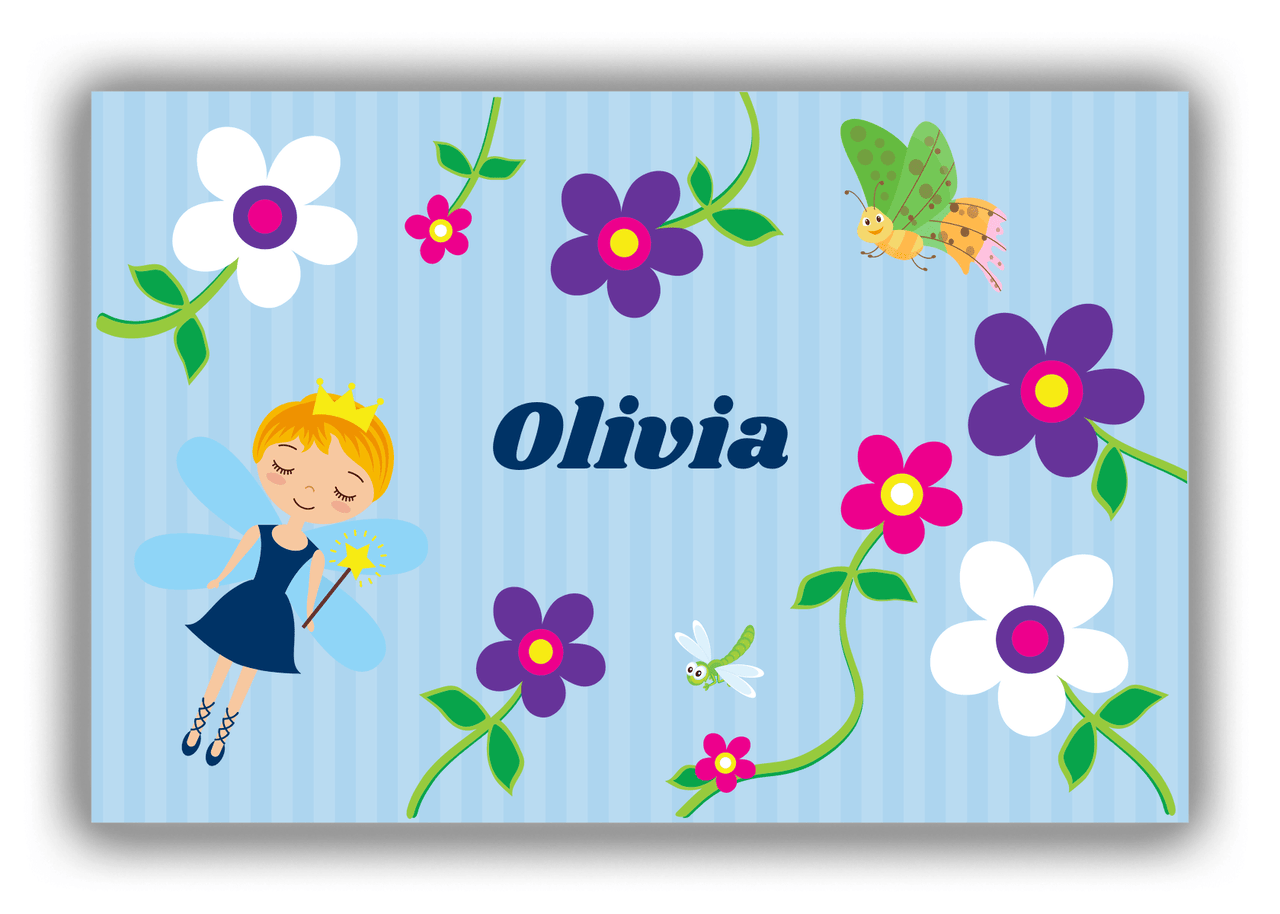 Personalized Fairy Canvas Wrap & Photo Print IV - Flower Fairy - Blonde Fairy - Front View