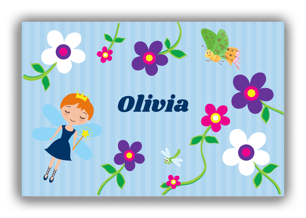 Personalized Fairy Canvas Wrap & Photo Print IV - Flower Fairy - Redhead Fairy - Front View