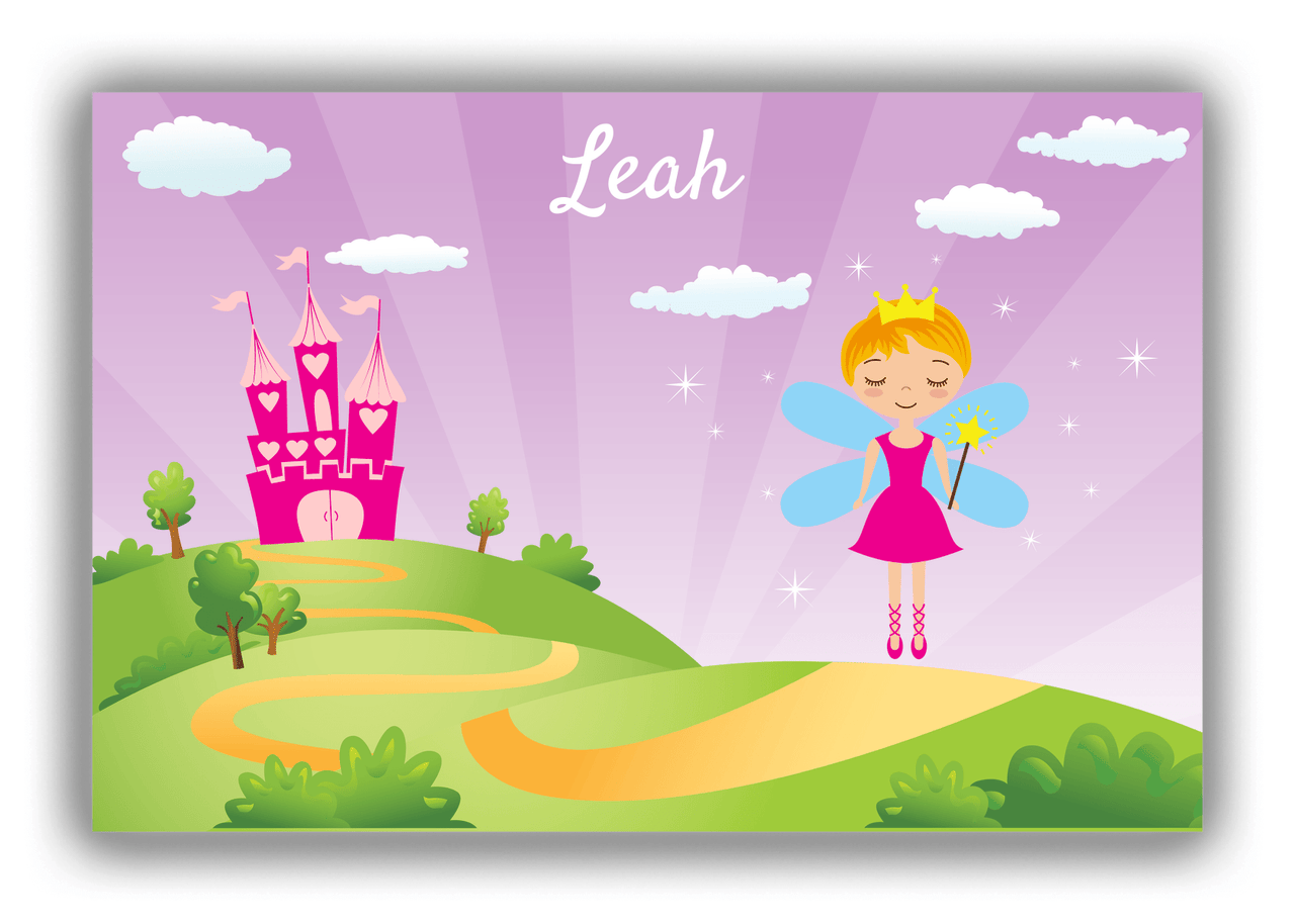 Personalized Fairy Canvas Wrap & Photo Print V - Castle Heart - Blonde Fairy - Front View