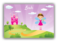 Thumbnail for Personalized Fairy Canvas Wrap & Photo Print V - Castle Heart - Brunette Fairy - Front View