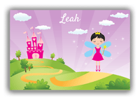 Thumbnail for Personalized Fairy Canvas Wrap & Photo Print V - Castle Heart - Black Hair Fairy I - Front View