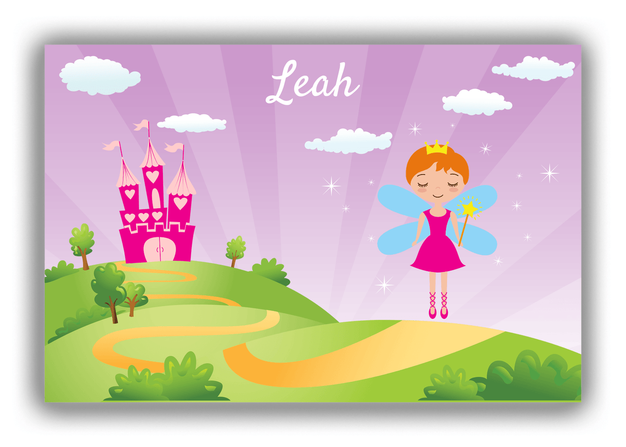 Personalized Fairy Canvas Wrap & Photo Print V - Castle Heart - Redhead Fairy - Front View