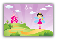 Thumbnail for Personalized Fairy Canvas Wrap & Photo Print V - Castle Heart - Black Hair Fairy II - Front View