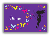 Thumbnail for Personalized Fairy Canvas Wrap & Photo Print VIII - Butterfly Fairy - Purple Background - Front View