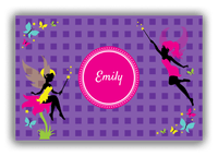 Thumbnail for Personalized Fairy Canvas Wrap & Photo Print IX - Purple Background with Squares - Front View