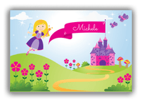 Thumbnail for Personalized Fairy Canvas Wrap & Photo Print I - Castle Hill - Blonde Fairy - Front View