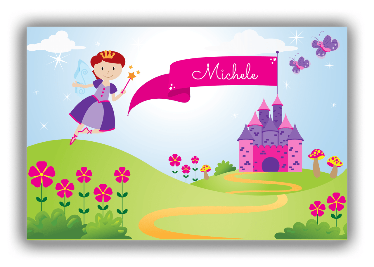 Personalized Fairy Canvas Wrap & Photo Print I - Castle Hill - Redhead Fairy - Front View