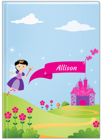 Thumbnail for Personalized Fairy Journal I - Castle Hill - Black Hair Fairy - Front View