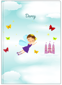 Thumbnail for Personalized Fairy Journal III - Cloud Castle - Brunette Fairy - Front View