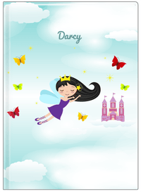 Thumbnail for Personalized Fairy Journal III - Cloud Castle - Black Hair Fairy - Front View
