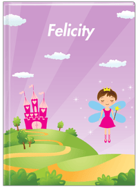 Thumbnail for Personalized Fairy Journal V - Castle Heart - Brunette Fairy - Front View