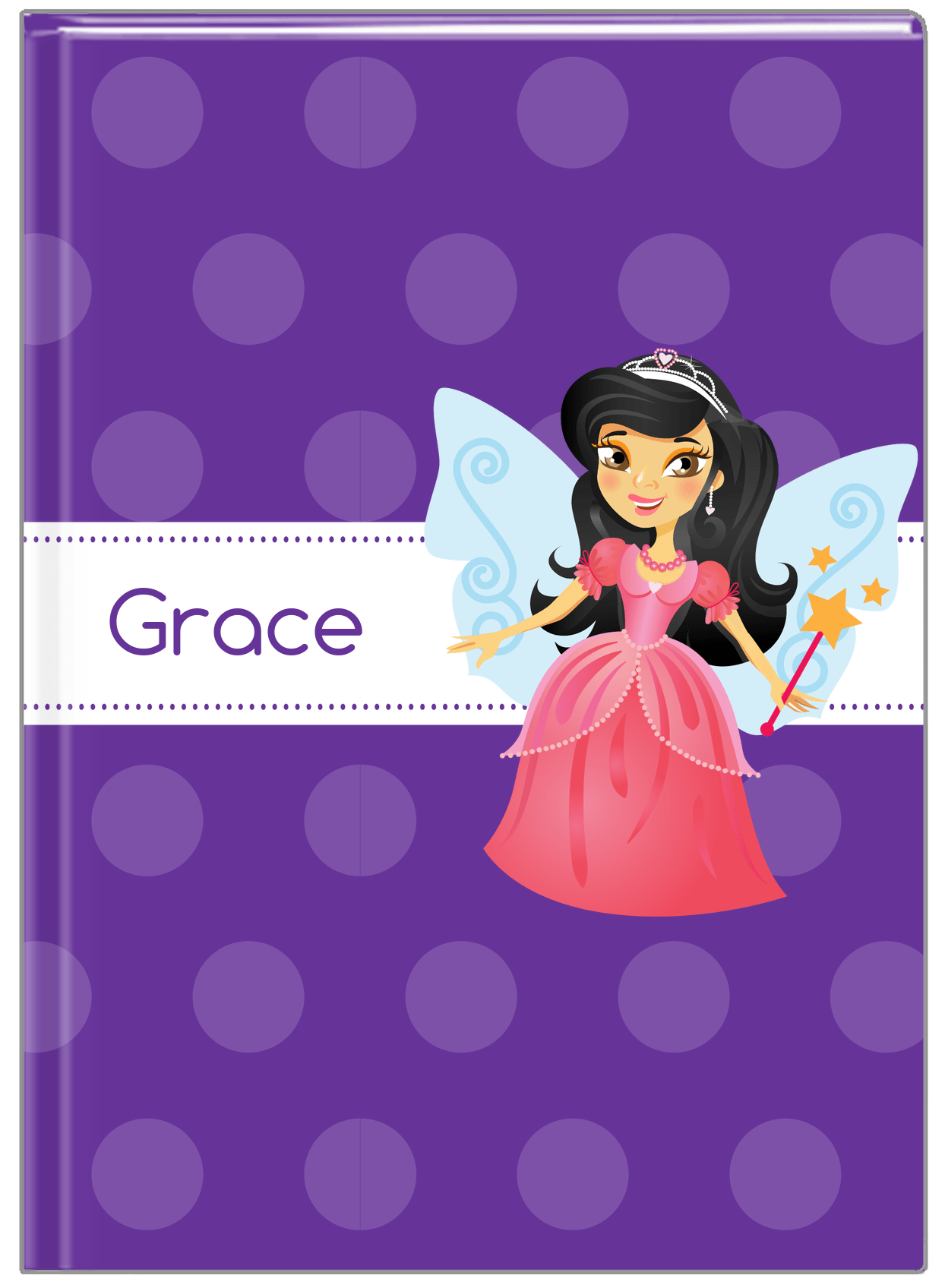 Personalized Fairy Journal VI - Ribbon Nameplate - Asian Fairy - Front View