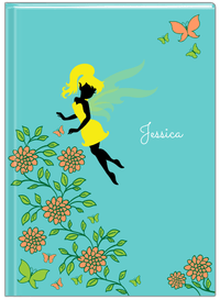 Thumbnail for Personalized Fairy Journal X - Butterflies - Teal Background - Front View