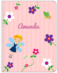 Thumbnail for Personalized Fairy Notebook IV - Flower Fairy - Blonde Fairy - Front View