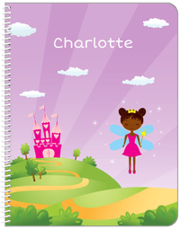 Thumbnail for Personalized Fairy Notebook V - Castle Heart - Black Fairy I - Front View