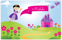 Thumbnail for Personalized Fairy Placemat I - Castle Hill - Black Hair Fairy -  View