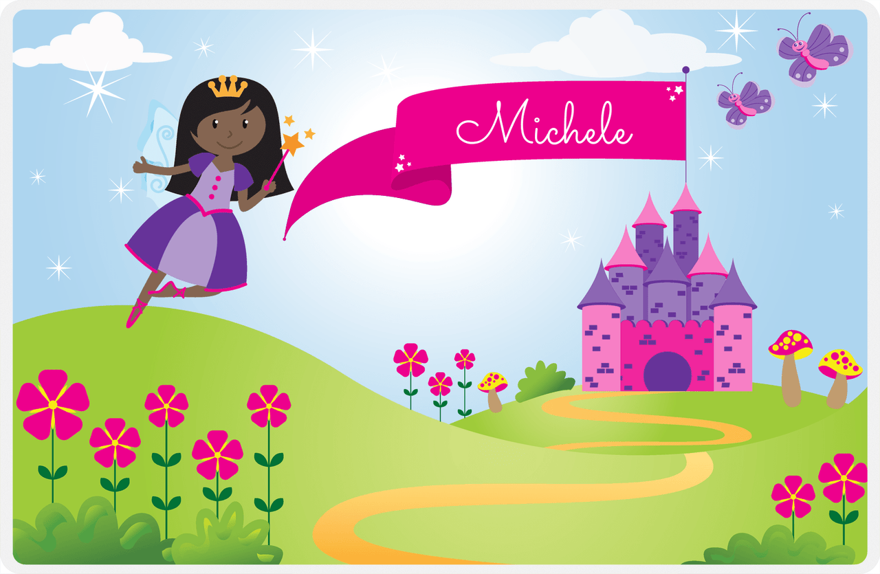 Personalized Fairy Placemat I - Castle Hill - Black Fairy -  View