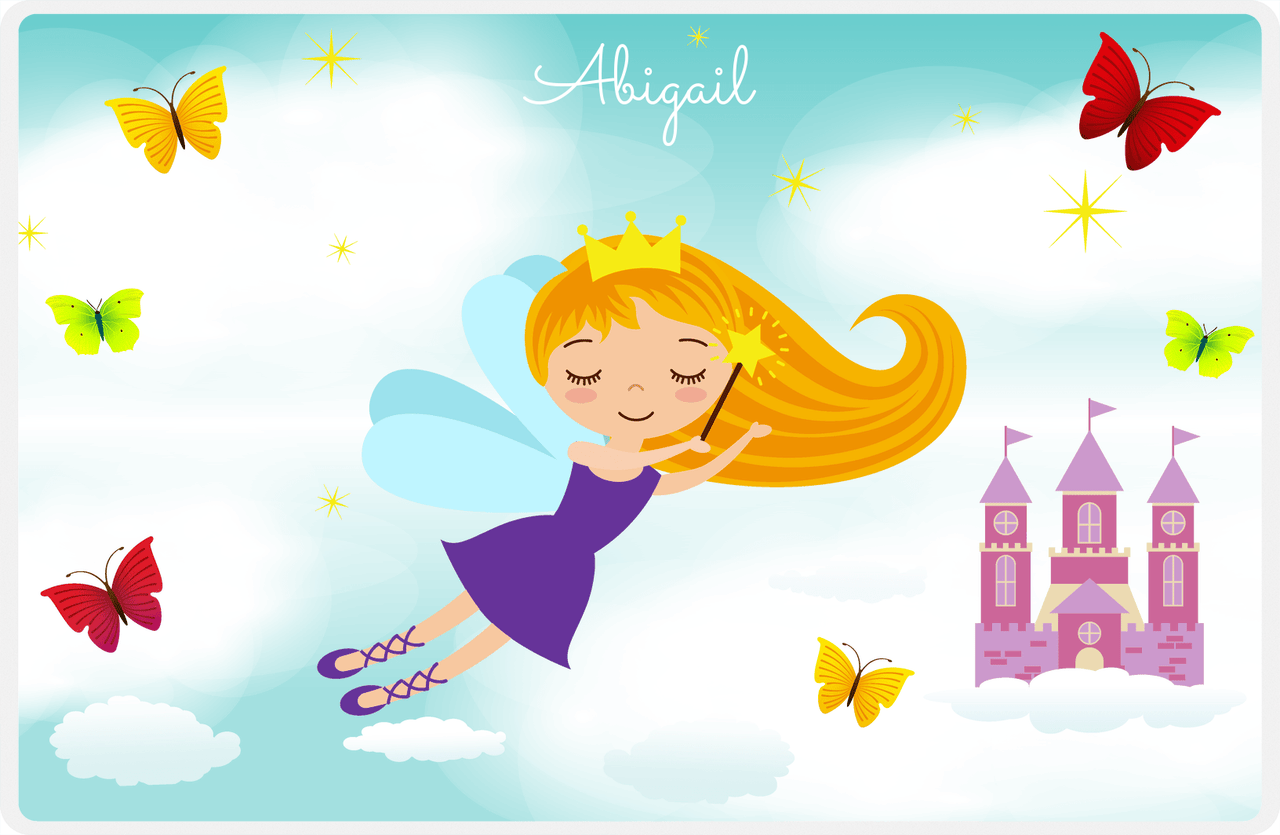 Personalized Fairy Placemat III - Cloud Castle - Blonde Fairy -  View