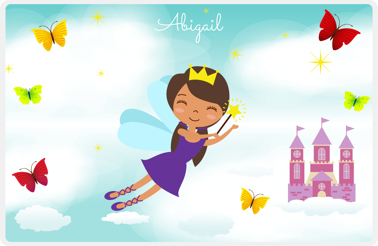 Personalized Fairy Placemat III - Cloud Castle - Black Fairy -  View