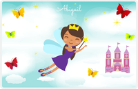 Thumbnail for Personalized Fairy Placemat III - Cloud Castle - Black Fairy -  View