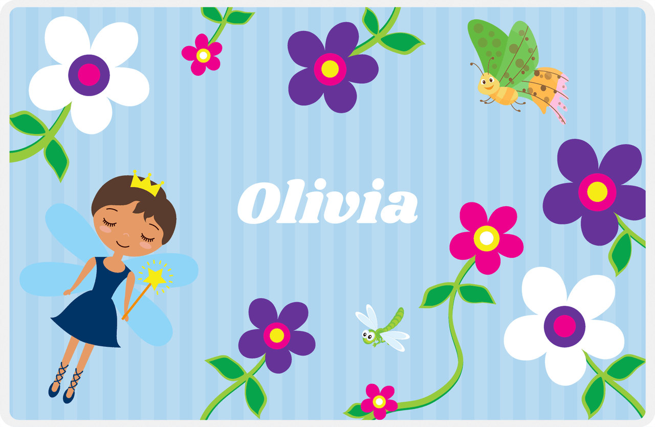 Personalized Fairy Placemat IV - Flower Fairy - Black Fairy II -  View